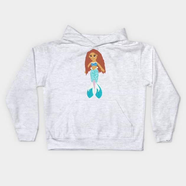 New Little Mermaid Ariel Doll Kids Hoodie by TheTreasureStash